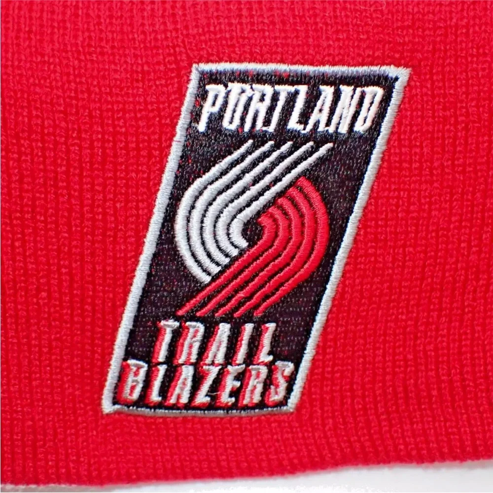 Adidas Reversible Knit Beanie Portland Trailblazers Stocking Cap Red Pinwheel